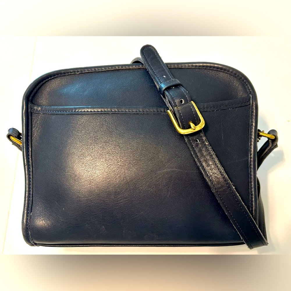 Vintage Coach Metropolis Zip bag, #9087, Blue crossbody (adjustable strap) EUC